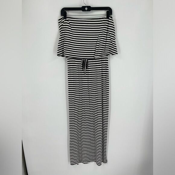 Bar III Black and White Tiered Ruffled Off-the-Shoulder Sundress size XS - Picture 1 of 4